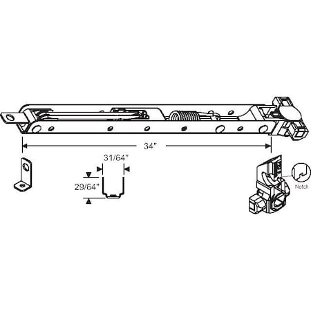 Strybuc 34in Ribbed Channel Balance 64-841-34B-19AZ